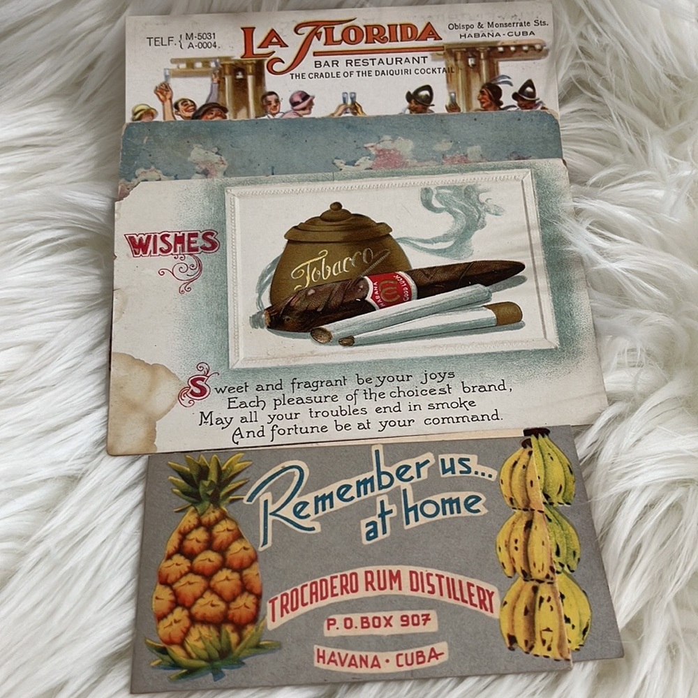 Vintage Havana Cuba Post Cards 1940’s era ( set of 4)